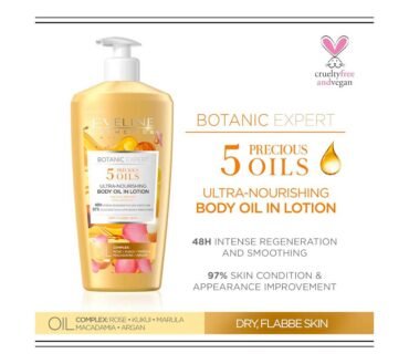Eveline Botanic Expert 5 Precious Oils Ultra-Nourishing Body Oil in Lotion 350ml