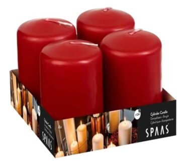 Pillar Candle 50/80 mm, ± 18 Hours, Red